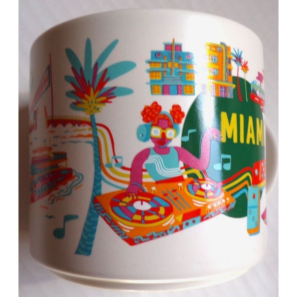 Starbucks 2024 Miami Florida Discovery Series 14oz Ceramic Mug NEW IN BOX - Picture 5 of 7
